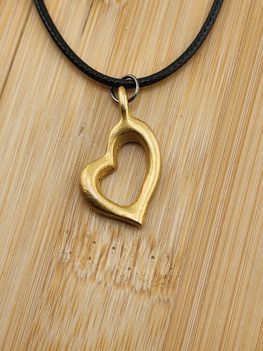 Gold Heart Pendant Necklace - Unbranded